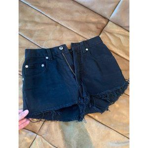 High rise vintage wrangler booty shorts cut off jeans black